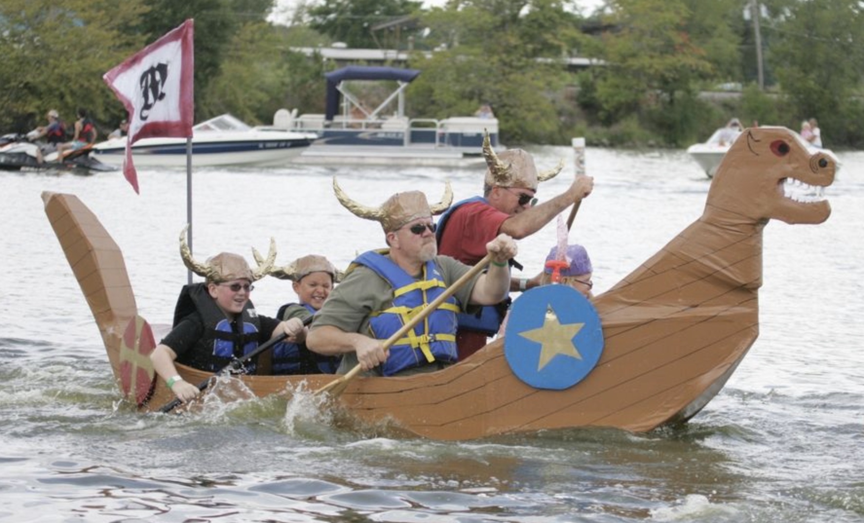 Cardboard Boat Race in Fox Lake